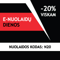 E-nuolaidų dienos - 20% nuolaida viskam!